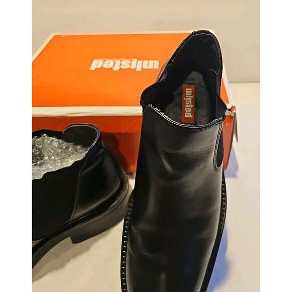 **Kenneth Cole Unlisted Men’s Classic Look Leather Chelsea Boots Black Size 8.5M - Picture 8 of 16